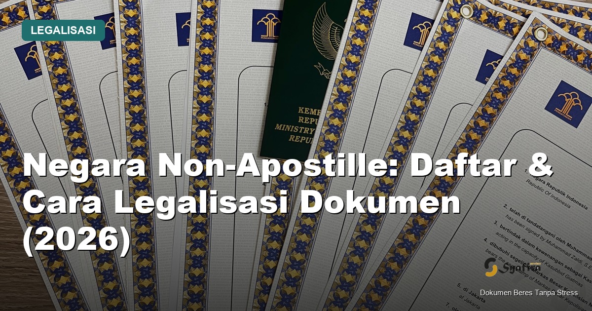 negara non apostille - Syafira Service