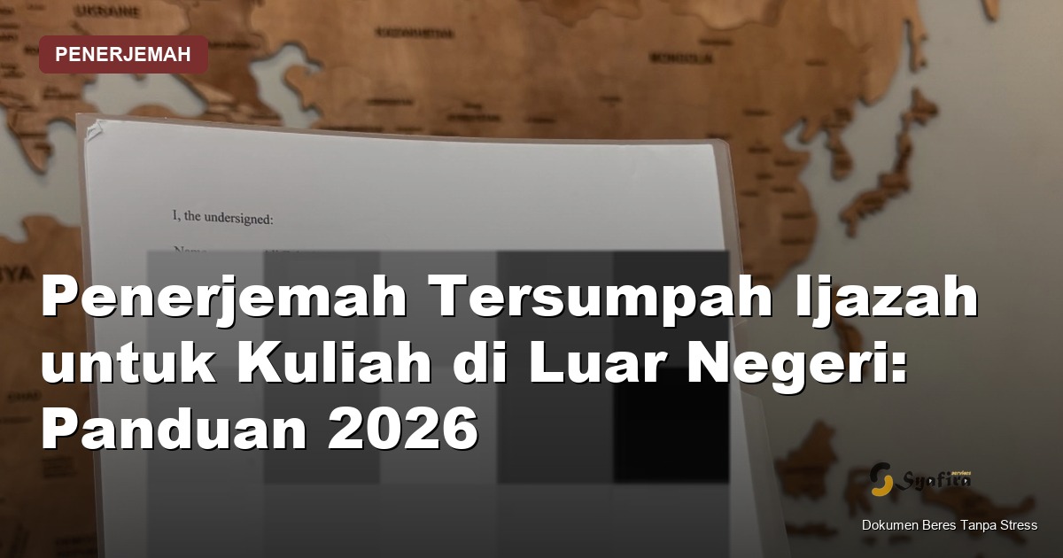 penerjemah tersumpah ijazah untuk kuliah luar negeri - Syafira Service