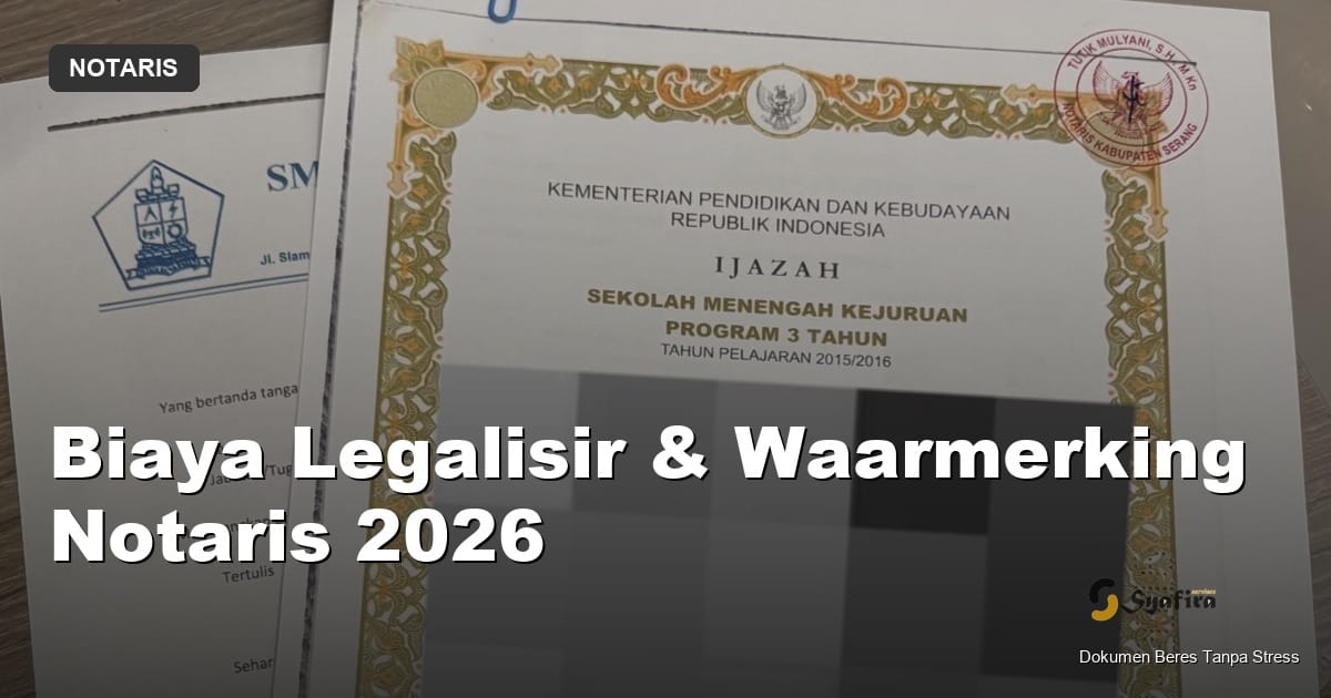biaya legalisir notaris - Syafira Service