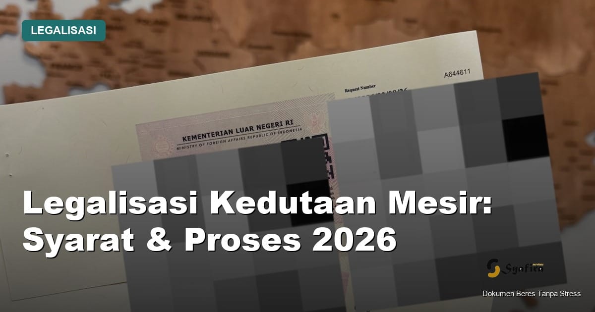 legalisasi kedutaan mesir - Syafira Service