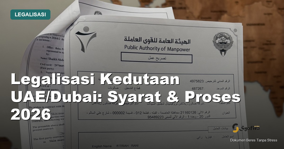 legalisasi kedutaan uae - Syafira Service