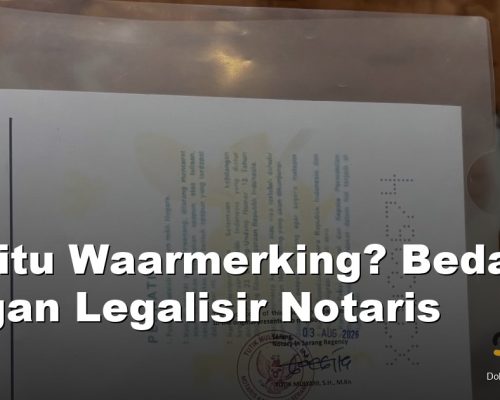 apa itu waarmerking - Syafira Service