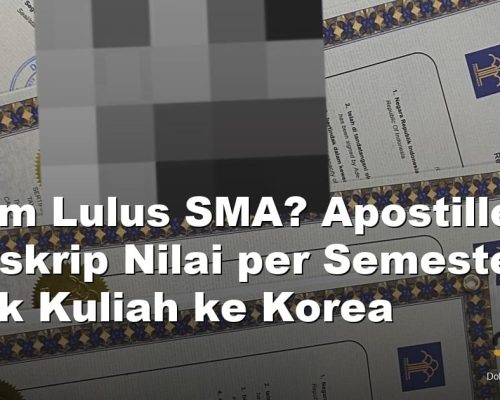 apostille transkrip nilai korea - Syafira Service
