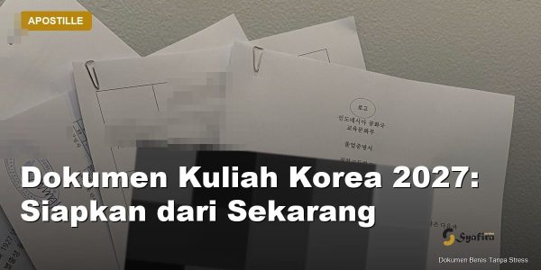 dokumen kuliah korea 2027 - Syafira Service