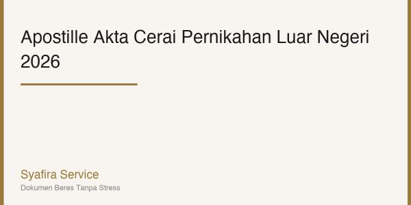 Apostille Akta Cerai untuk Pernikahan Kembali di Luar Negeri: Panduan 2026