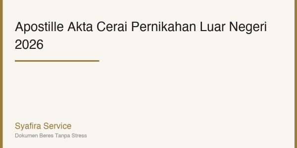 Apostille Akta Cerai untuk Pernikahan Kembali di Luar Negeri: Panduan 2026