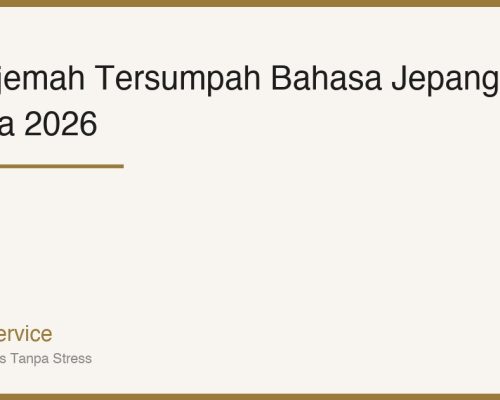 Penerjemah Tersumpah Bahasa Jepang Jakarta: Syarat, Biaya & Proses 2026